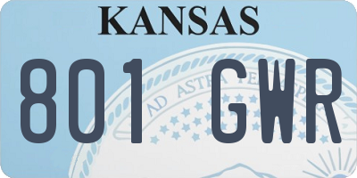KS license plate 801GWR