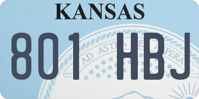 KS license plate 801HBJ