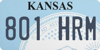 KS license plate 801HRM