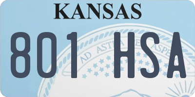 KS license plate 801HSA