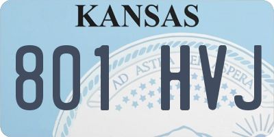 KS license plate 801HVJ