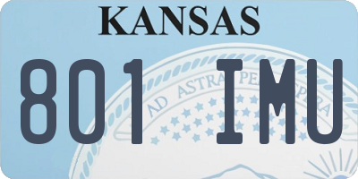 KS license plate 801IMU