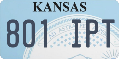KS license plate 801IPT