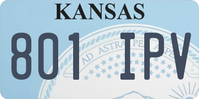 KS license plate 801IPV