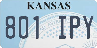 KS license plate 801IPY