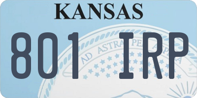 KS license plate 801IRP