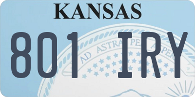 KS license plate 801IRY