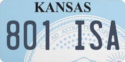 KS license plate 801ISA