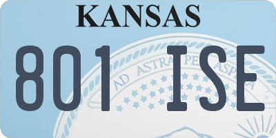 KS license plate 801ISE