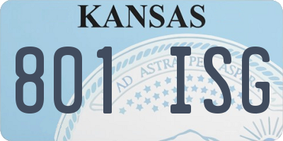 KS license plate 801ISG