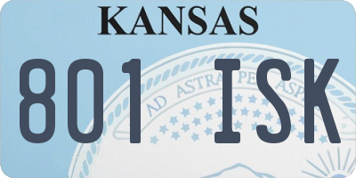 KS license plate 801ISK