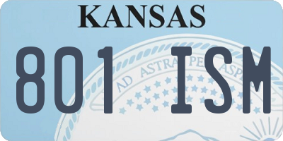 KS license plate 801ISM