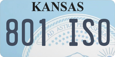 KS license plate 801ISO