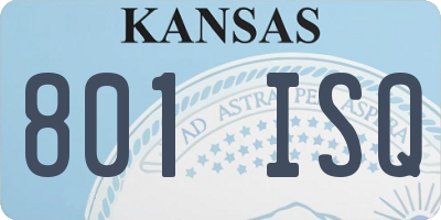 KS license plate 801ISQ