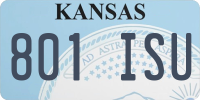 KS license plate 801ISU