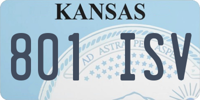 KS license plate 801ISV