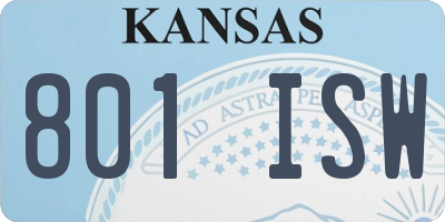 KS license plate 801ISW