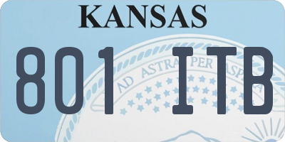 KS license plate 801ITB