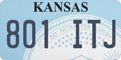 KS license plate 801ITJ