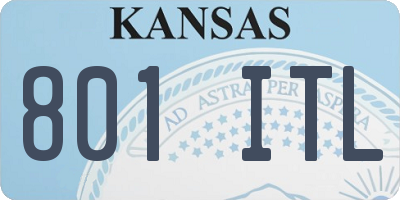 KS license plate 801ITL