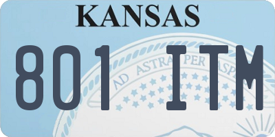 KS license plate 801ITM