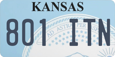 KS license plate 801ITN