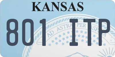 KS license plate 801ITP