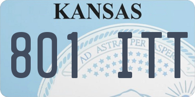 KS license plate 801ITT