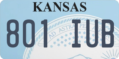 KS license plate 801IUB