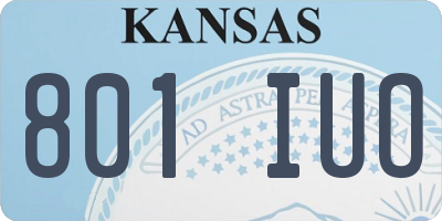KS license plate 801IUO