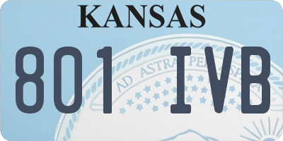 KS license plate 801IVB