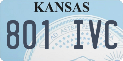 KS license plate 801IVC