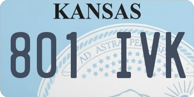 KS license plate 801IVK