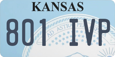 KS license plate 801IVP