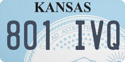 KS license plate 801IVQ