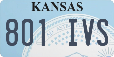 KS license plate 801IVS