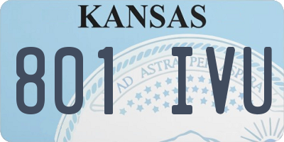 KS license plate 801IVU