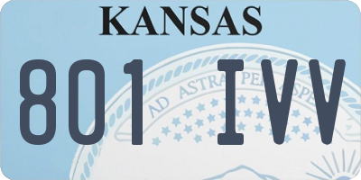 KS license plate 801IVV