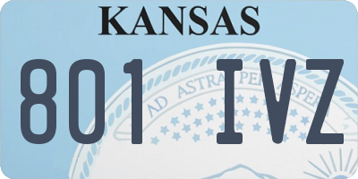 KS license plate 801IVZ