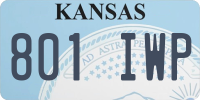 KS license plate 801IWP