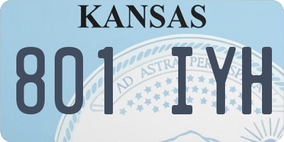 KS license plate 801IYH