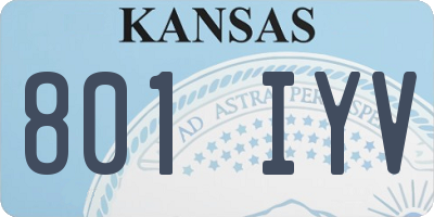 KS license plate 801IYV