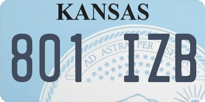 KS license plate 801IZB