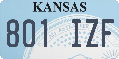 KS license plate 801IZF