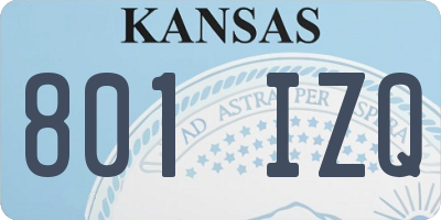 KS license plate 801IZQ