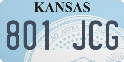 KS license plate 801JCG