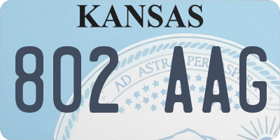 KS license plate 802AAG