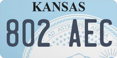 KS license plate 802AEC