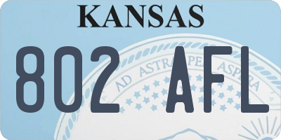KS license plate 802AFL