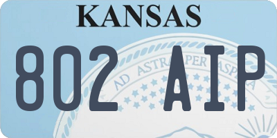 KS license plate 802AIP